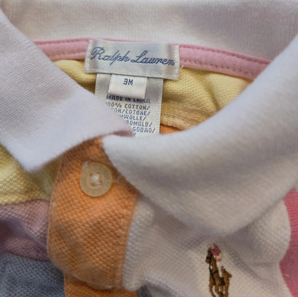 Ralph Lauren Multicolor Polo Collar Patchwork Dress